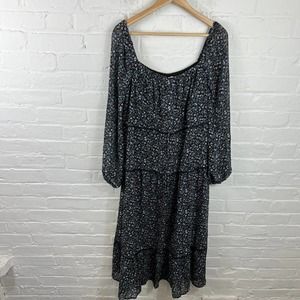 Elegant Black Floral Mini Dress